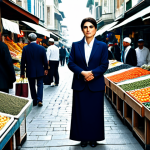 **

"A professional woman wearing a modest business suit, standing in a bustling Istanbul marketplace, fully clothed, appropriate attire, safe for work, perfect anatomy, natural proportions, professional photography, high quality."

**